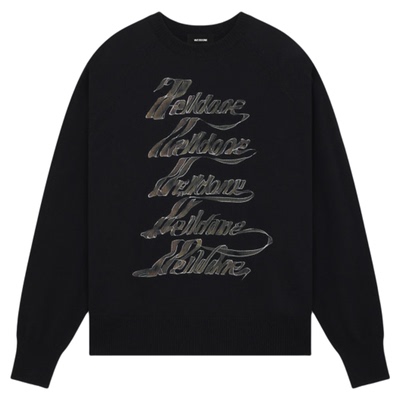 WE11DONE26春季男女同款字母Logo印花套头针织衫潮流休闲日常