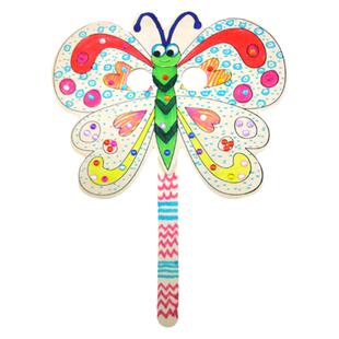 木质白胚创意DIY空白面具白模彩绘黏贴轻泥幼儿园美工坊手工制作