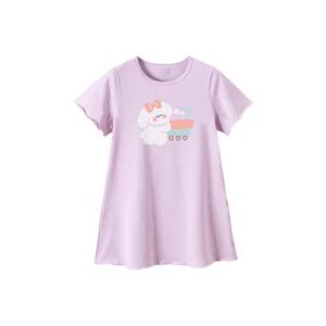 儿童睡裙全棉无痕睡衣裙女童新款家居服全棉公主风短袖宝宝睡衣