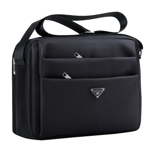 新款公文包男防水牛津包横款单肩包斜挎包男士商务包可放A4纸书本