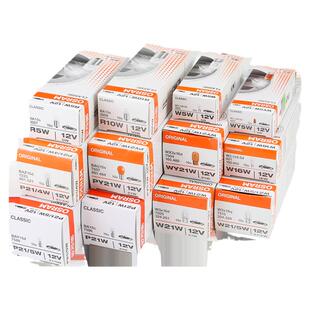 欧司朗汽车高低脚刹车灯P21/5W倒车灯转向灯示宽灯T20T10灯泡12V