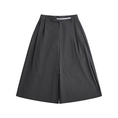 STREAMLET.CHEN:百叶褶垂感八分裤