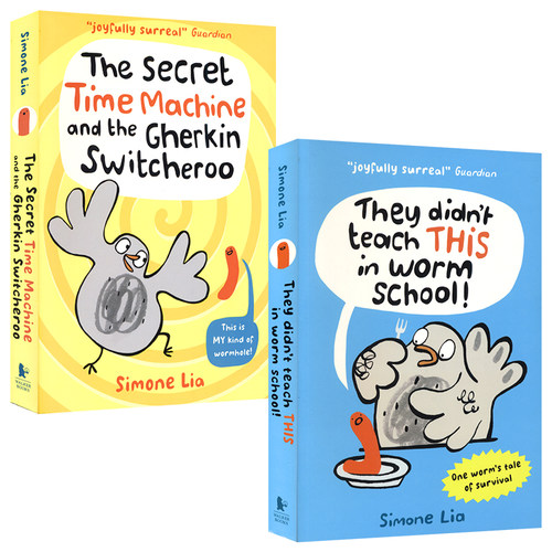 They Didn't Teach THIS in Worm School! The Secret Time Machine 幽默爆笑 初级章节桥梁书 图文并茂 英文原版进口儿童图书