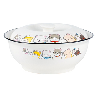 碗家用2026新款大汤碗带盖盛汤锅创意餐具陶瓷碗大号汤盆精致大碗