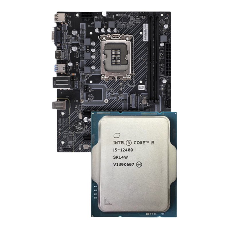 Intel/英特尔i5-12400散片CPU配主板套装华硕七彩虹H610/B760全新