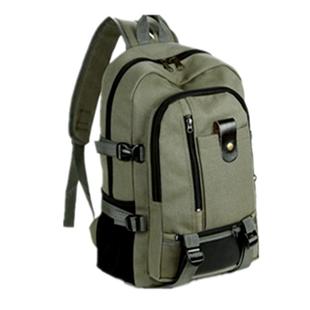 新款特价帆布大容量男士双肩包旅行背包时尚潮男中大学生书包包邮