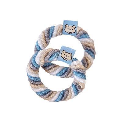 可爱蓝色小熊加粗发绳高弹力头绳