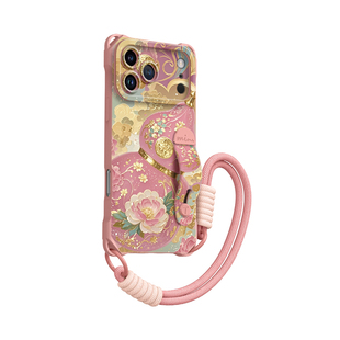 GGUU适用苹果17promax手机壳iPhone17套17pro新款莲花葫芦air斜挎16腕带支架pro硅胶15女14挂绳13系列外防摔p