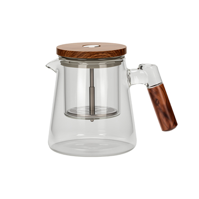 【全玻璃材质】泡茶壶拒绝塑料水