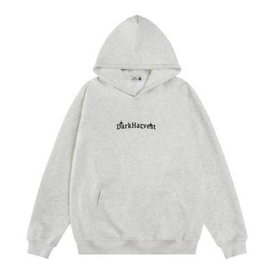 美式街头字母刺绣重磅连帽卫衣