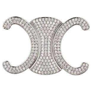 法式满钻高级感轻奢双c小香风凯旋门胸针配大衣别针毛衣女生配饰