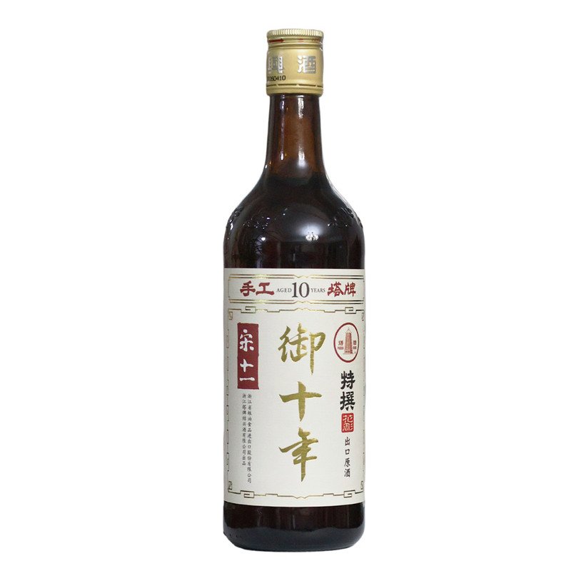 塔牌出口日本十年陈宋十一半干型绍兴花雕黄酒600ml中华老字号