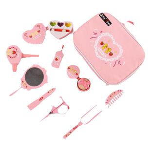 儿童化妆包套装仿真木制过家家玩具小公主口红5-7岁女孩生日礼物