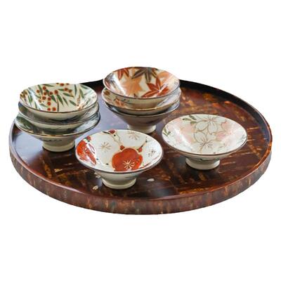 小鹿田烧日本进口手绘茶杯