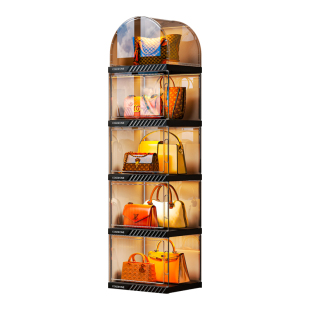 包包收纳柜神器放置架高级奢侈品透明收纳盒家用展示放包的置物架