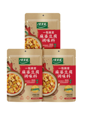 太太乐麻婆豆腐菜谱调料100g*3