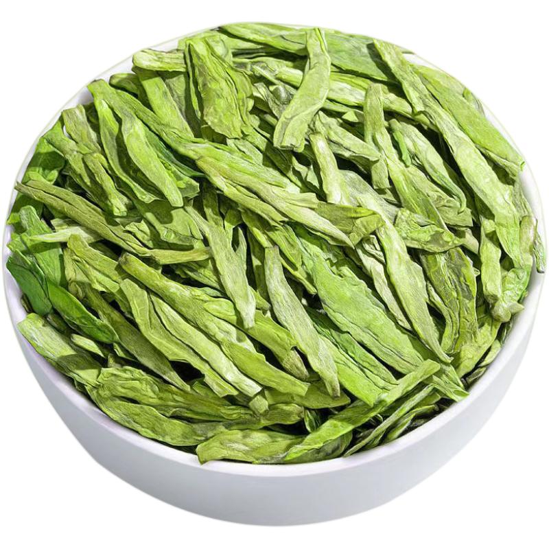 龍井綠茶茶葉2025新茶正宗雨前龍井茶春茶濃香型袋裝100g送茶水杯