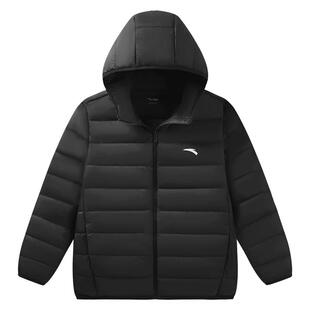 安踏儿童男女童轻薄羽绒服2026年新款舒适保暖中大童连帽羽绒外套