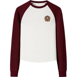 安踏潮流美式长袖卫衣女春季长袖t恤宽松内搭打底衫上衣162548406