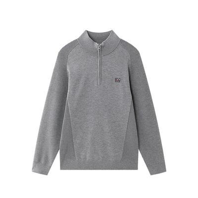 ELLEACTIVE半开襟立领运动毛衣