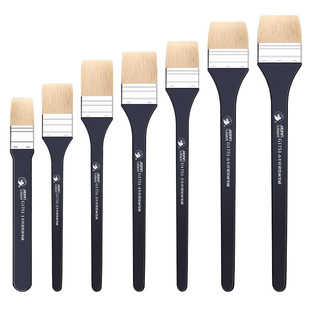 马利油画刷子排刷猪鬃笔大号板刷丙烯颜料水粉长柄宽排笔尼龙平头底刷套装墙绘工具美术生画画正品官方旗舰店