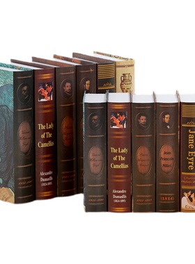 卡纸欧式书柜轻奢假书摆件装饰书