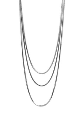 方形蛇骨链项链高级感不掉色素链