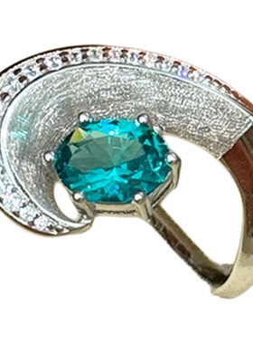 925纯银镀金帕拉伊巴色星轨戒指