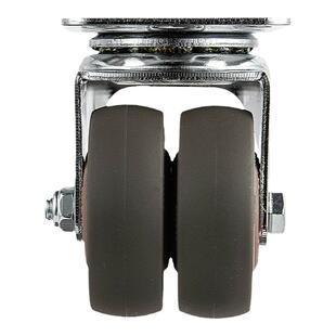 2寸平板双轮滑轮高承重静音万向轮子沙发脚轮家具配件带刹车