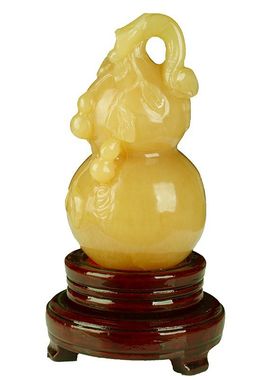 黄玉手工摆件保平安酒柜葫芦纳福