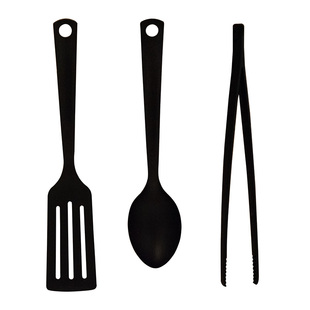 IKEA宜家 格纳普厨具3件套黑色炊具套装烹饪工具黑色不粘锅锅铲