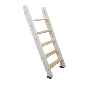 家用室内纯白色小木梯子学生宿舍双层上下铺床改造实木质爬梯单卖