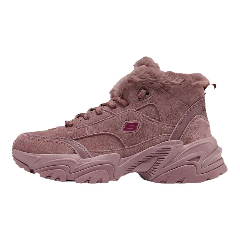 高帮女鞋Skechers加绒保暖