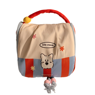 可爱小狗手提化妆包女便携大容量旅行洗漱品收纳袋妈咪包2026新款