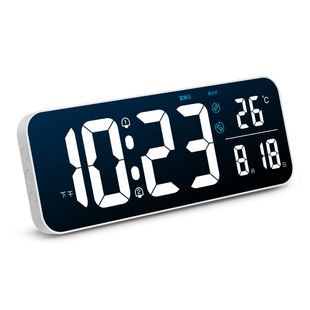 客厅电子钟表简约夜光挂表电子时钟数字家用静音台钟LED大屏挂钟