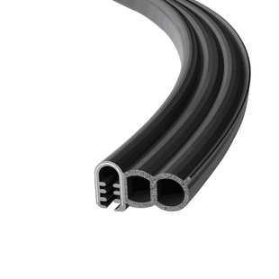 工业机械U型钢带卡槽橡胶条包边条侧泡防水密封条机箱控制柜胶条