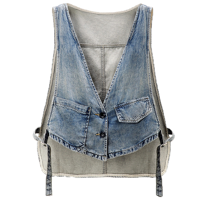 牛仔马甲女宽松韩版bf风夏季薄款