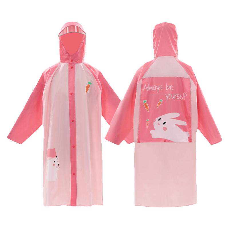 天堂儿童雨衣女童女孩小学生上学专用防雨服新款带书包位大童雨披