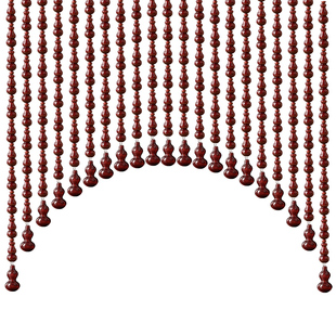 全桃木葫芦卧室门帘装饰客厅隔断帘玄关厨房厕所餐厅免打孔挂帘子