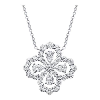 18K金真钻项链情人节生日礼物