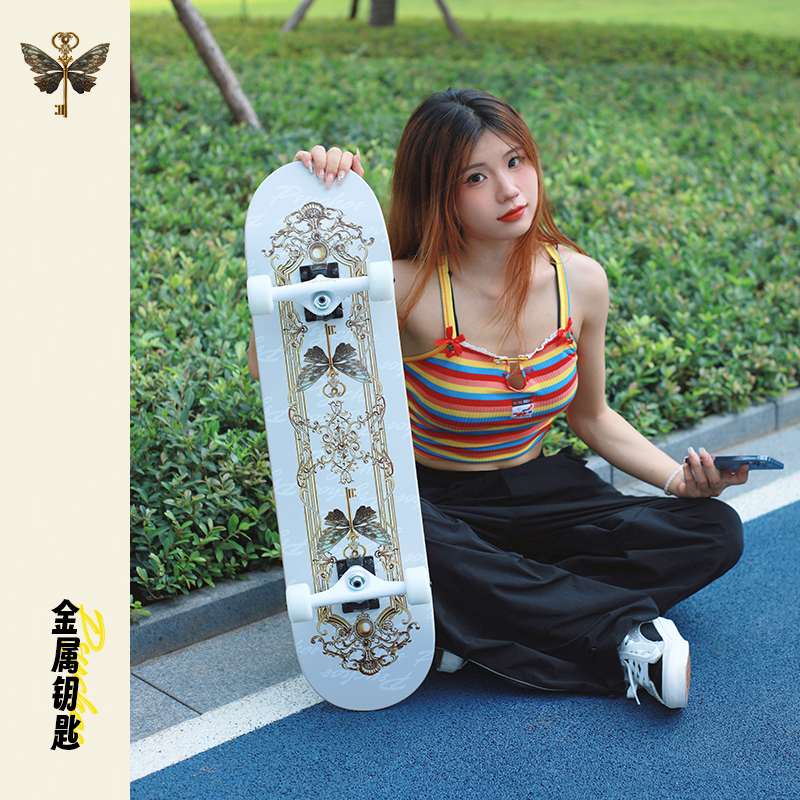 沸点psychos莎可斯专业滑板成人儿童男女生初学双翘代步金属系列