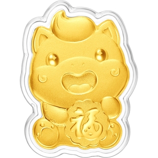 【新年礼物】周大福马年生肖福运小马足金黄金金章钥匙扣EOR1462