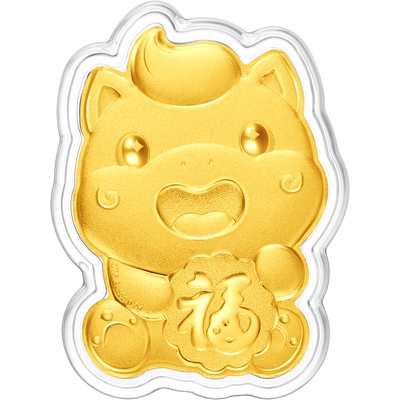 周大福马年生肖黄金金章