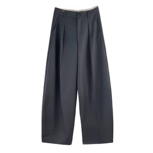 高腰弯刀裤女2026春款宽松阔腿裤垂坠感显瘦遮胯休闲西装裤百搭款