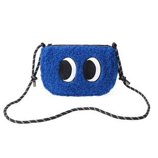 FREEIN眼睛斜挎包毛绒手机包轻便休闲零钱包女秋冬百搭可爱小挎包