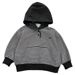 男童春秋连帽卫衣2025新款儿童韩版宽松加绒帽衫中小童冬装上衣潮