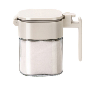 安扣调料罐勺料分离调料盒家用厨房密封防潮调味瓶玻璃盐罐调味罐