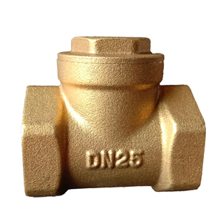 黄铜止回水阀单向防倒流压力罐表4分内丝dn15/20卧式6分1寸止逆阀