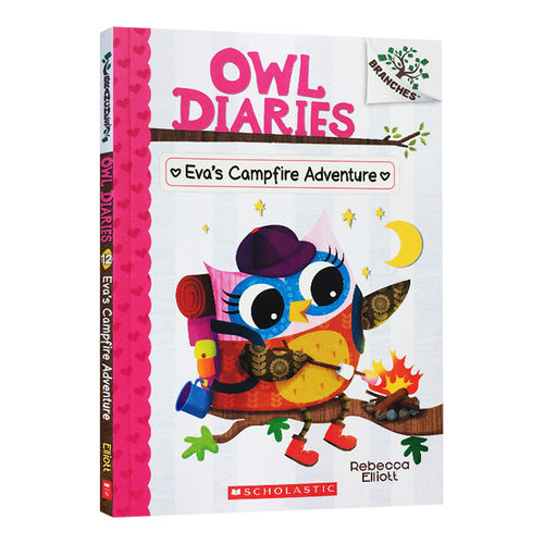 学乐大树系列 猫头鹰日记12 伊娃的篝火历险 Owl Diaries #12 Eva's Campfire Adventure 英文原版儿童读物 进口书籍