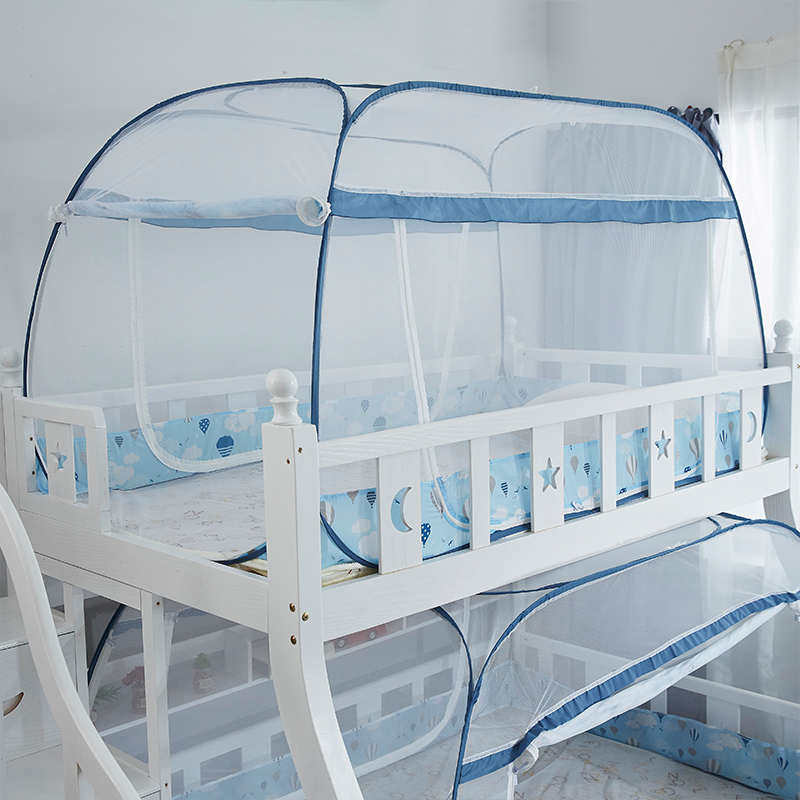 蒙古包子母床蚊帐免安装0.9m学生宿舍90cm190单人上下铺通用1.9米